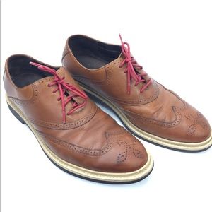 Cole Haan Brown Leather Oxford Shoes Nike Air Lace